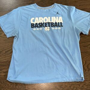 Blue UNC North Carolina Tar Heels team issue  Champions 2013 Block Print T shirt